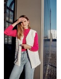 Gilet cu gât amarant de damă 3212024 - Magazin online - Boutique